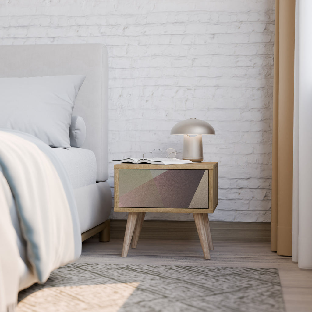 BEIGE GEOMETRY Nightstand