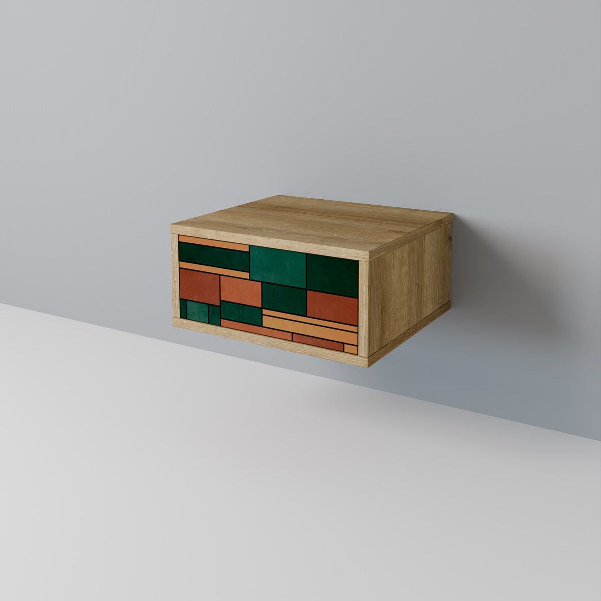 EARTHY FIGURES Nightstand with Drawer