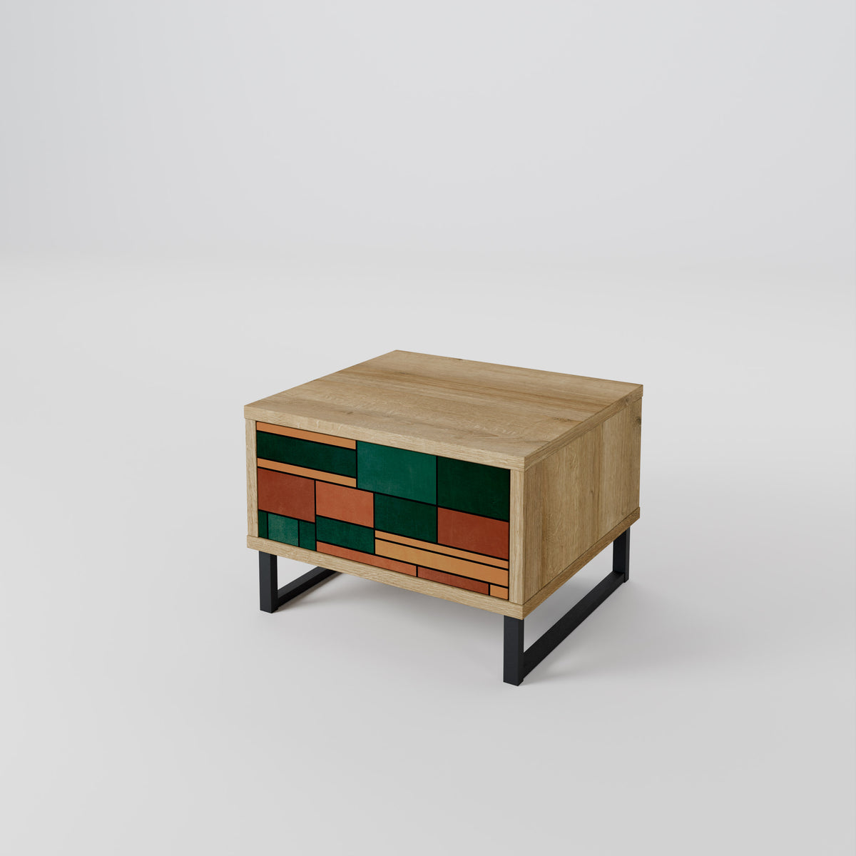 EARTHY FIGURES Nightstand with Drawer