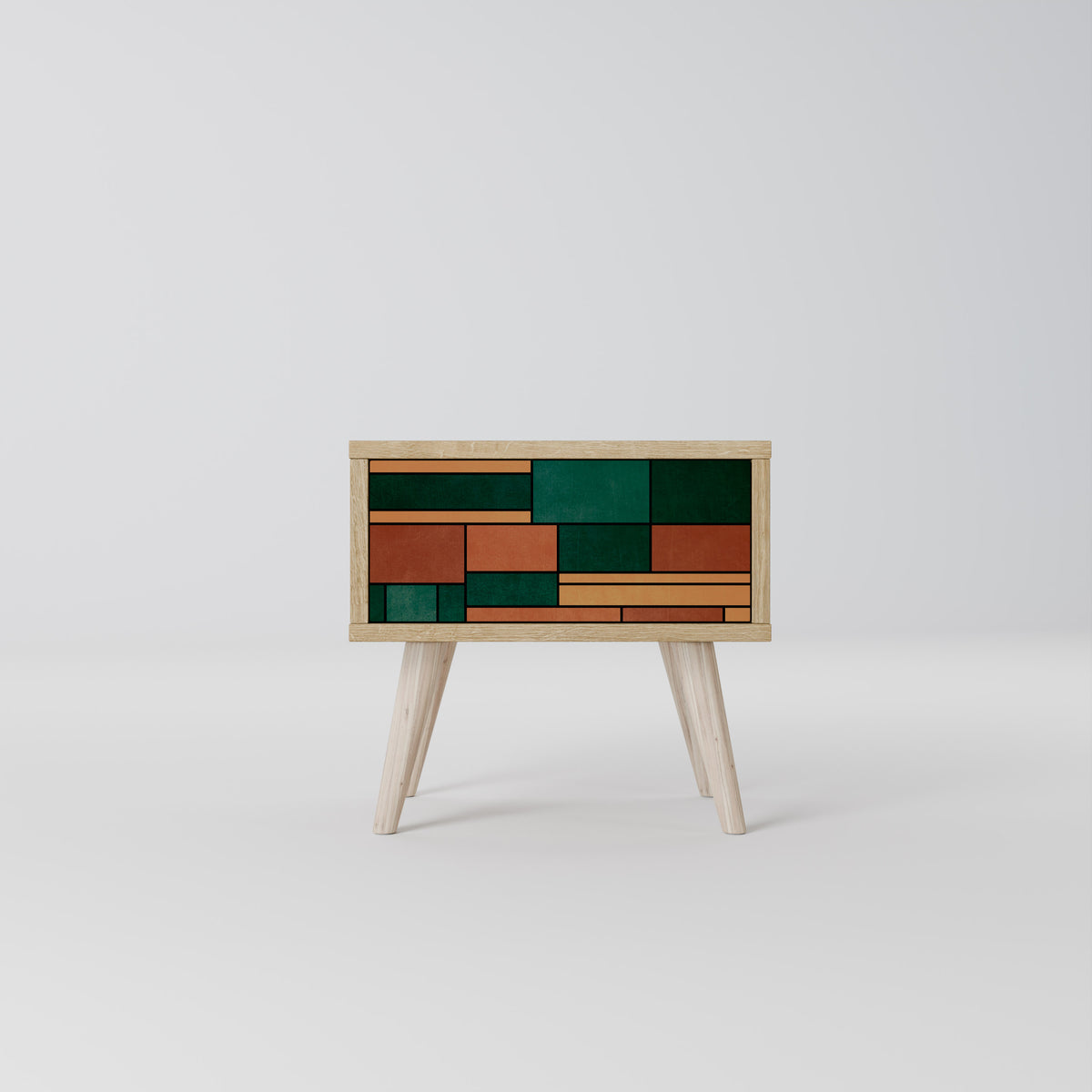 EARTHY FIGURES Nightstand with Drawer
