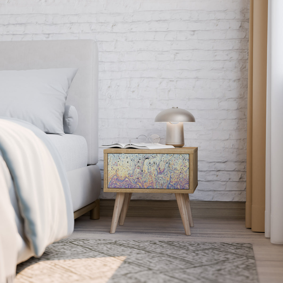 MOSAIC OF COLORS Nightstand with Drawer