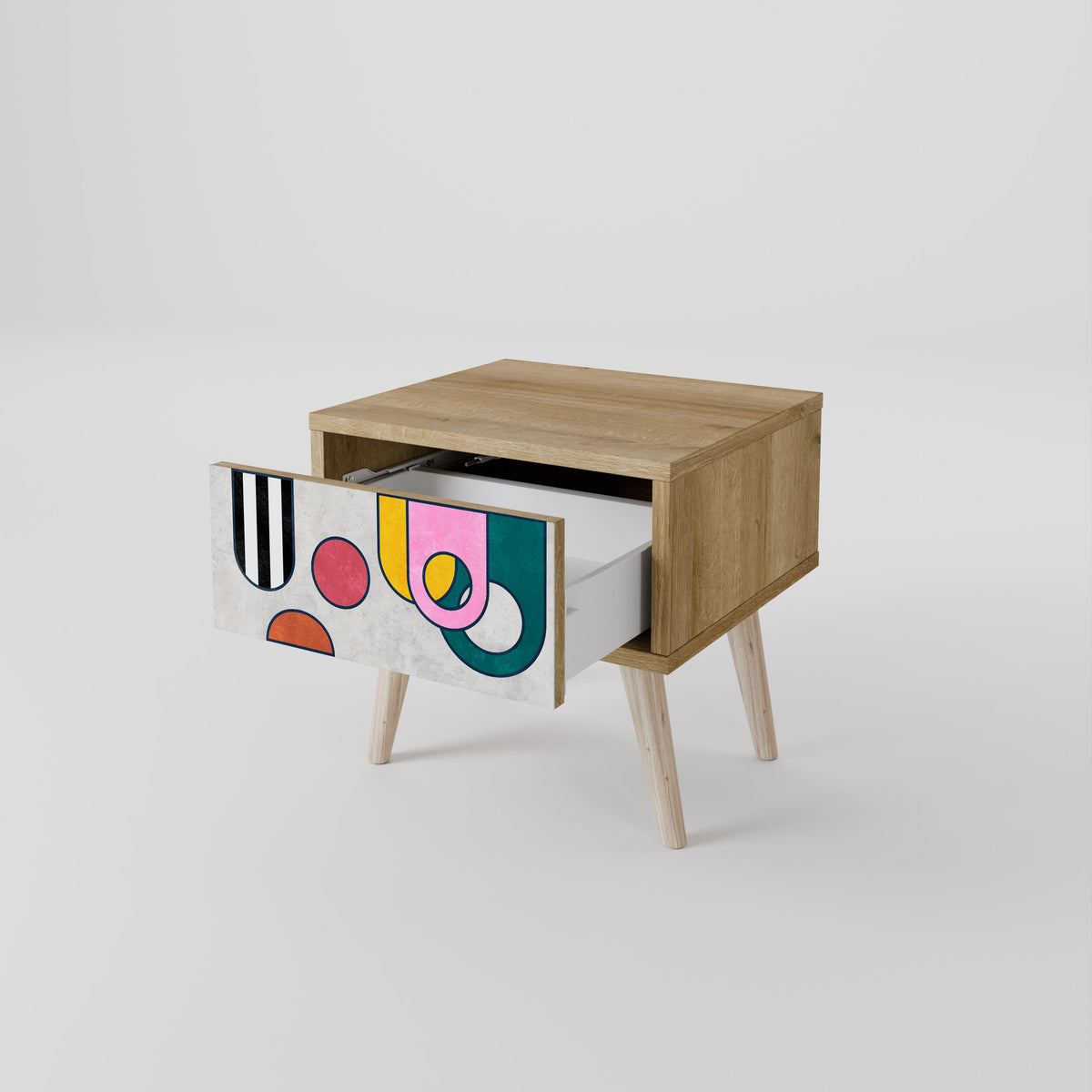 COOL STORY Nightstand with Drawer