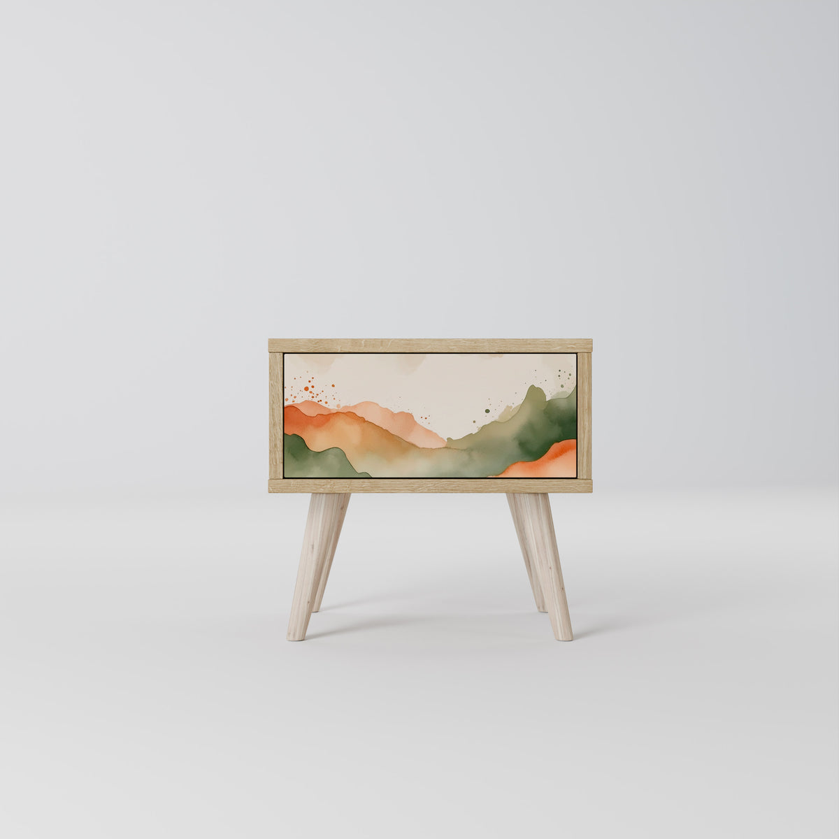 WATERCOLOUR PEAKS Nightstand with Drawer