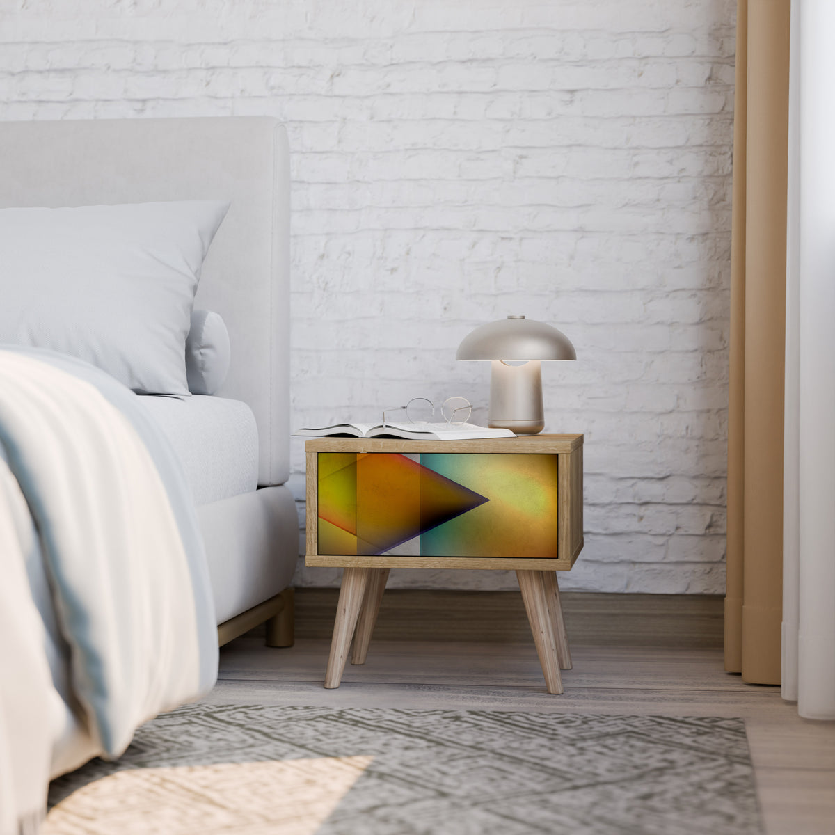 PIERCING SHARPNESS Nightstand with Drawer