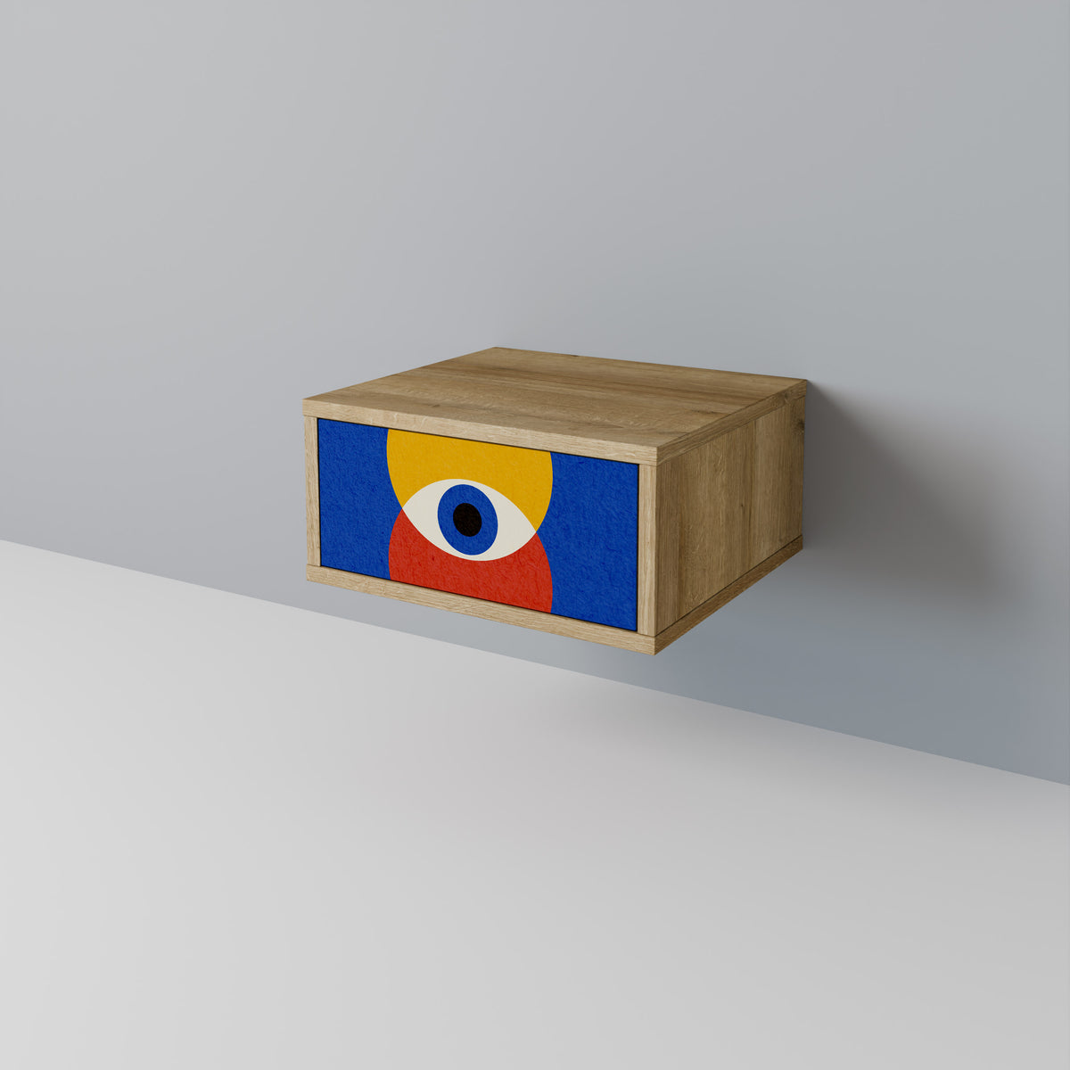 GEOMETRIC EYES Nightstand with Drawer