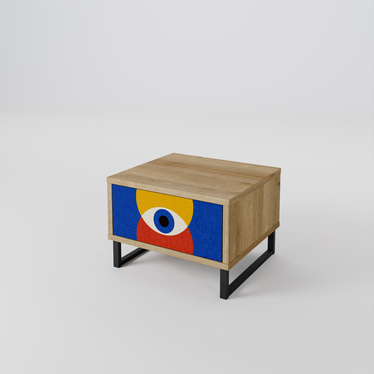 GEOMETRIC EYES Nightstand with Drawer