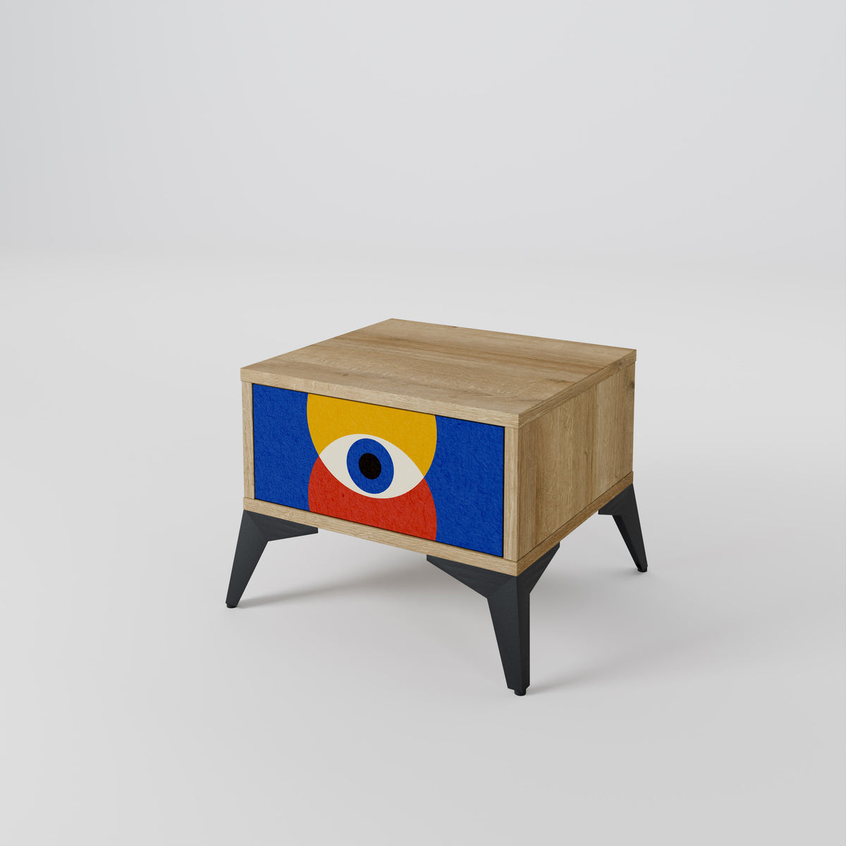 GEOMETRIC EYES Nightstand with Drawer
