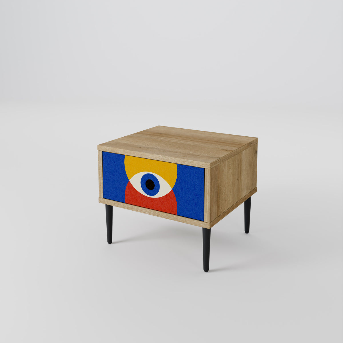 GEOMETRIC EYES Nightstand with Drawer