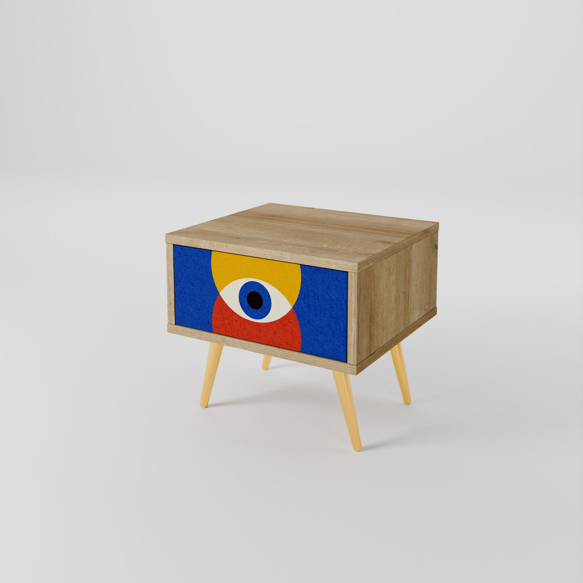 GEOMETRIC EYES Nightstand with Drawer