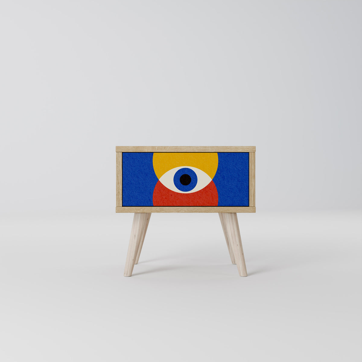 GEOMETRIC EYES Nightstand with Drawer