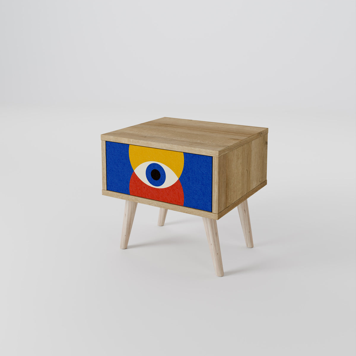 GEOMETRIC EYES Nightstand with Drawer