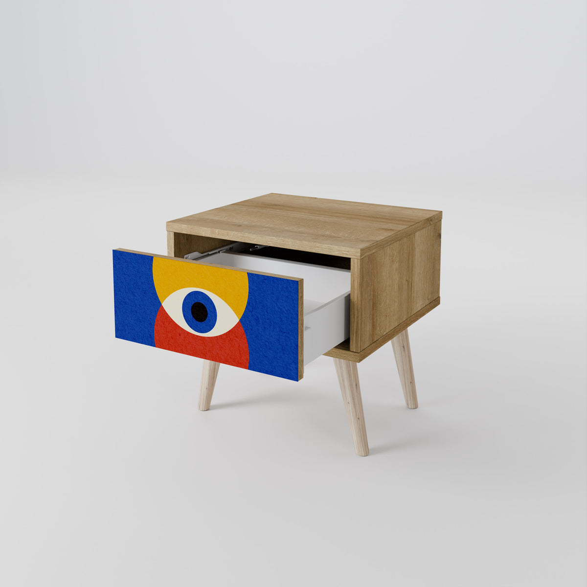 GEOMETRIC EYES Nightstand with Drawer
