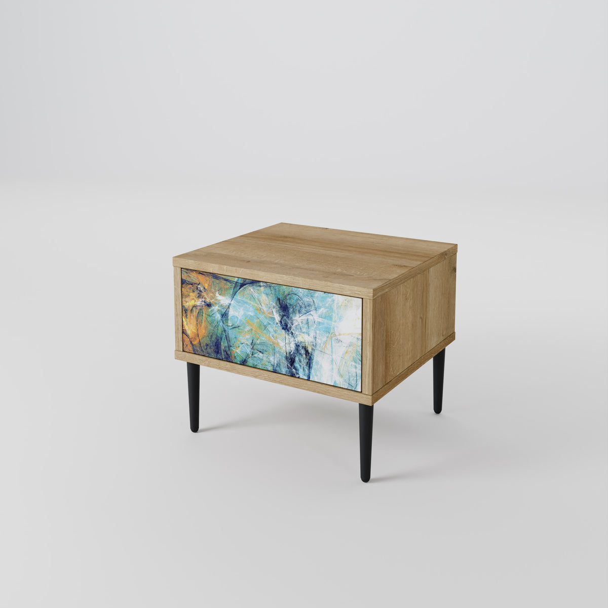 ABSTRACT THOUGHTS Nightstand with Drawer