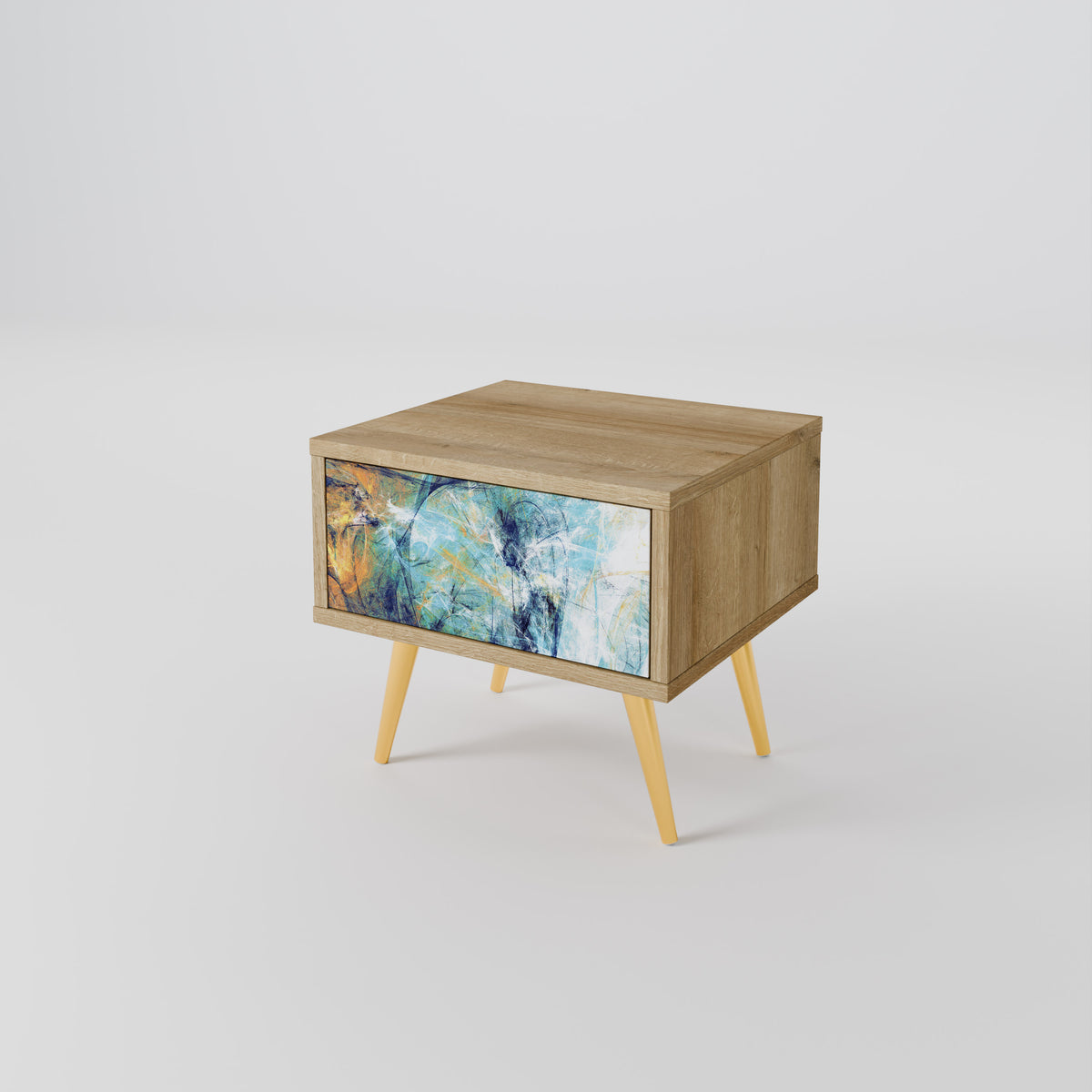 ABSTRACT THOUGHTS Nightstand with Drawer