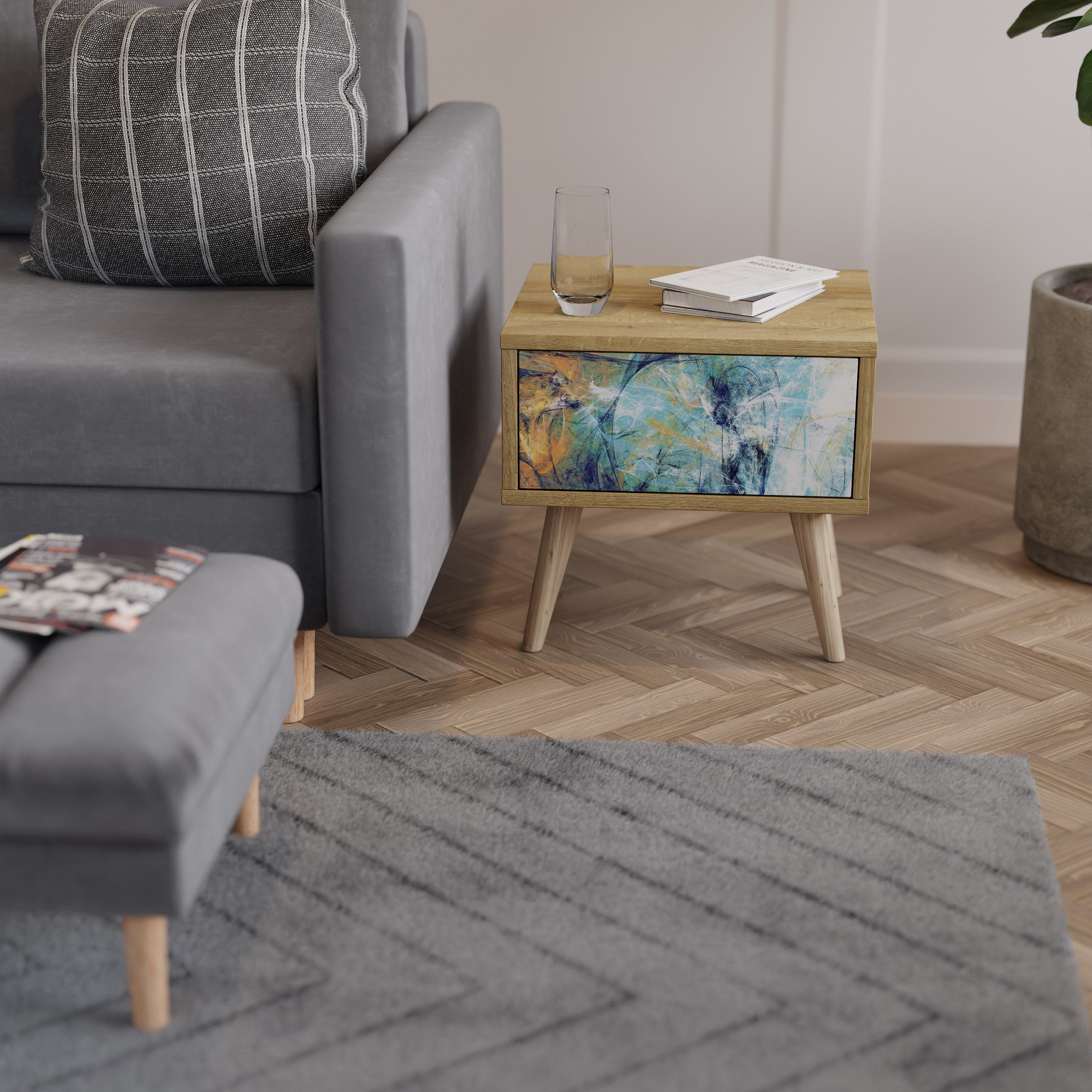 ABSTRACT THOUGHTS Nightstand