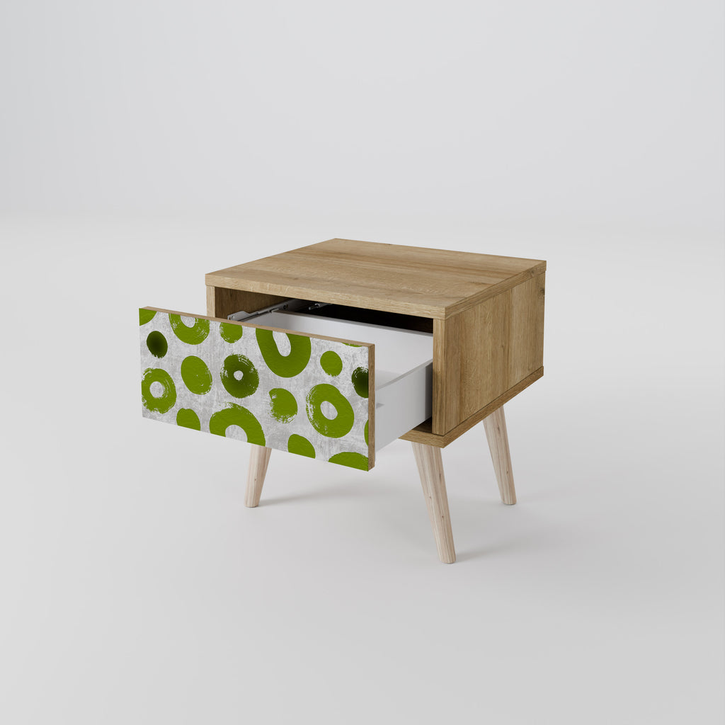 GREEN RHAPSODY Nightstand with Drawer