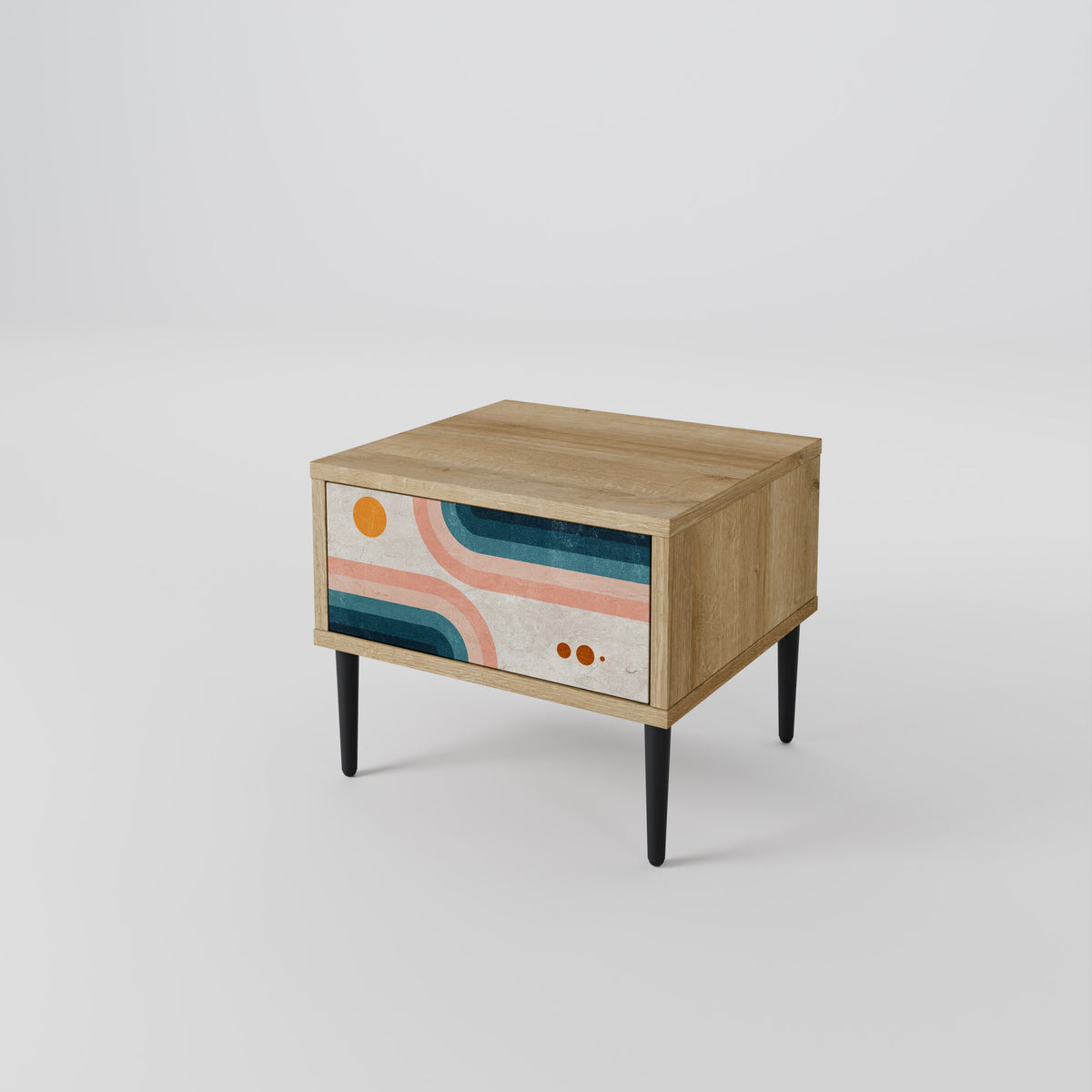 TWO HALVES Κομοδίνο με συρτάρι