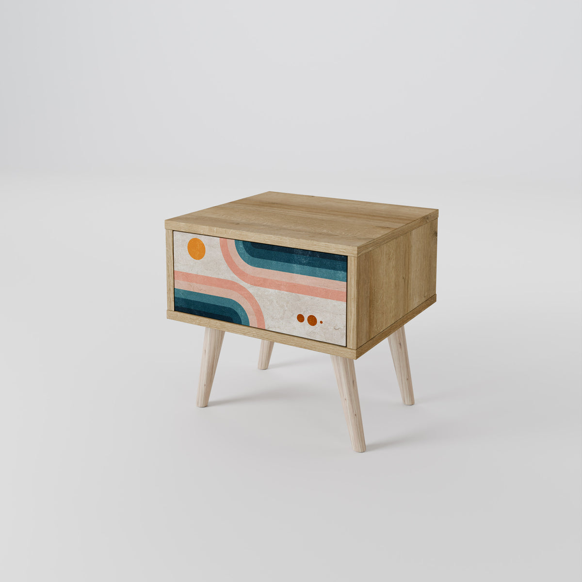 TWO HALVES Κομοδίνο με συρτάρι