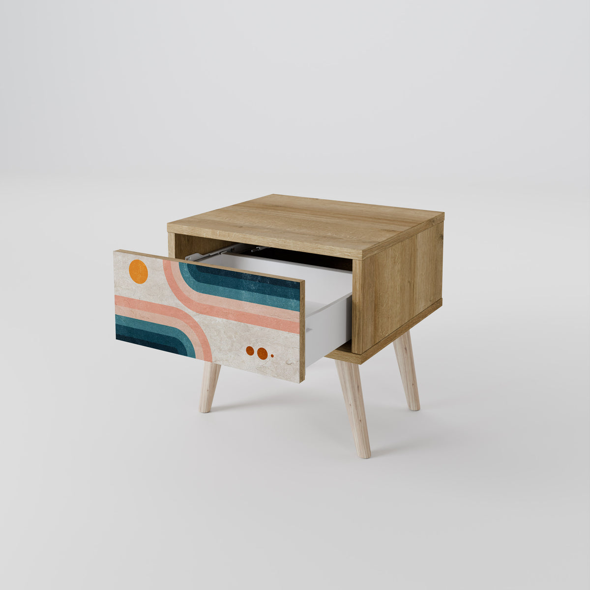 TWO HALVES Κομοδίνο με συρτάρι