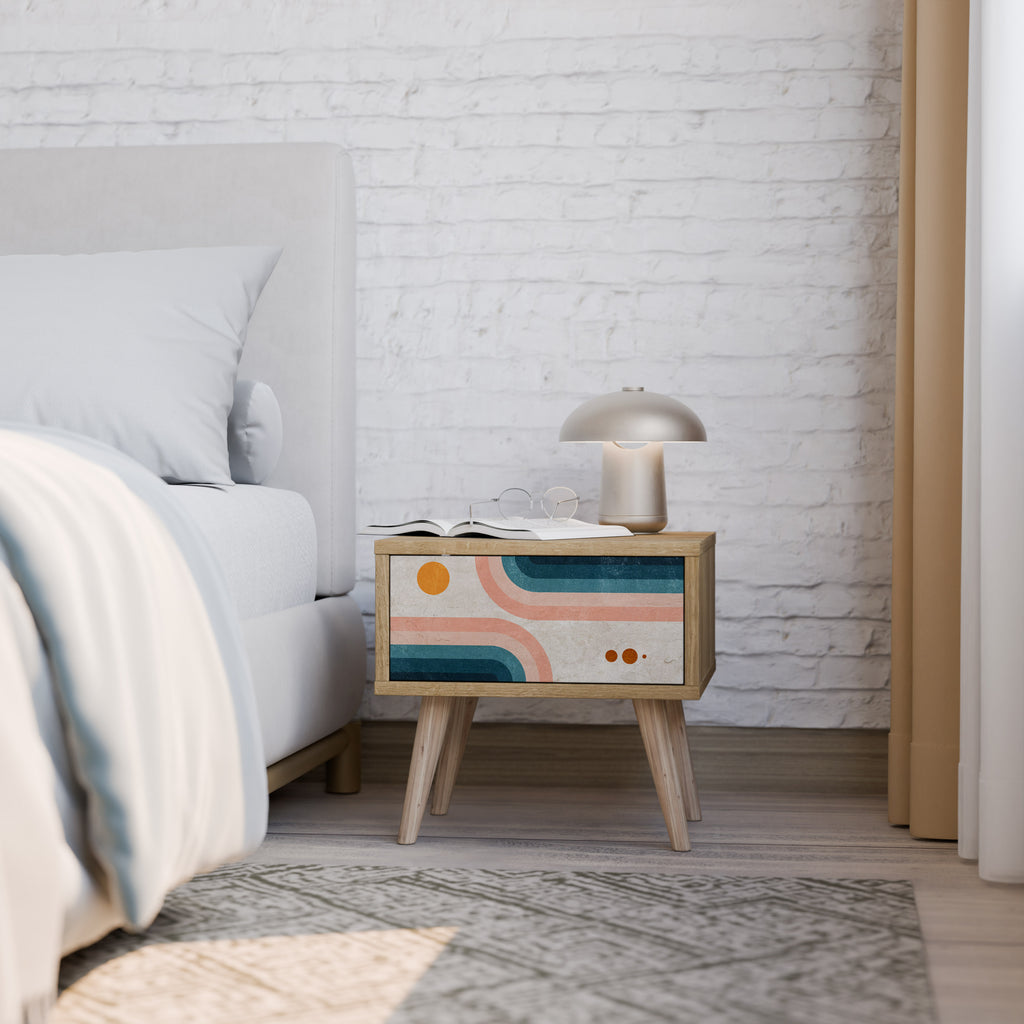 TWO HALVES Κομοδίνο με συρτάρι