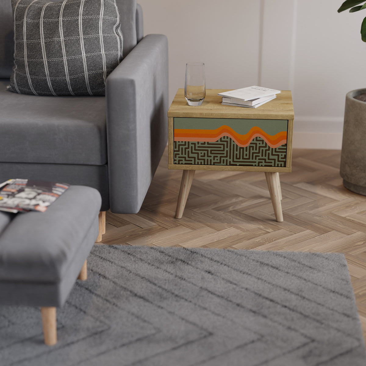 SIMPLE SOLUTIONS Κομοδίνο με συρτάρι