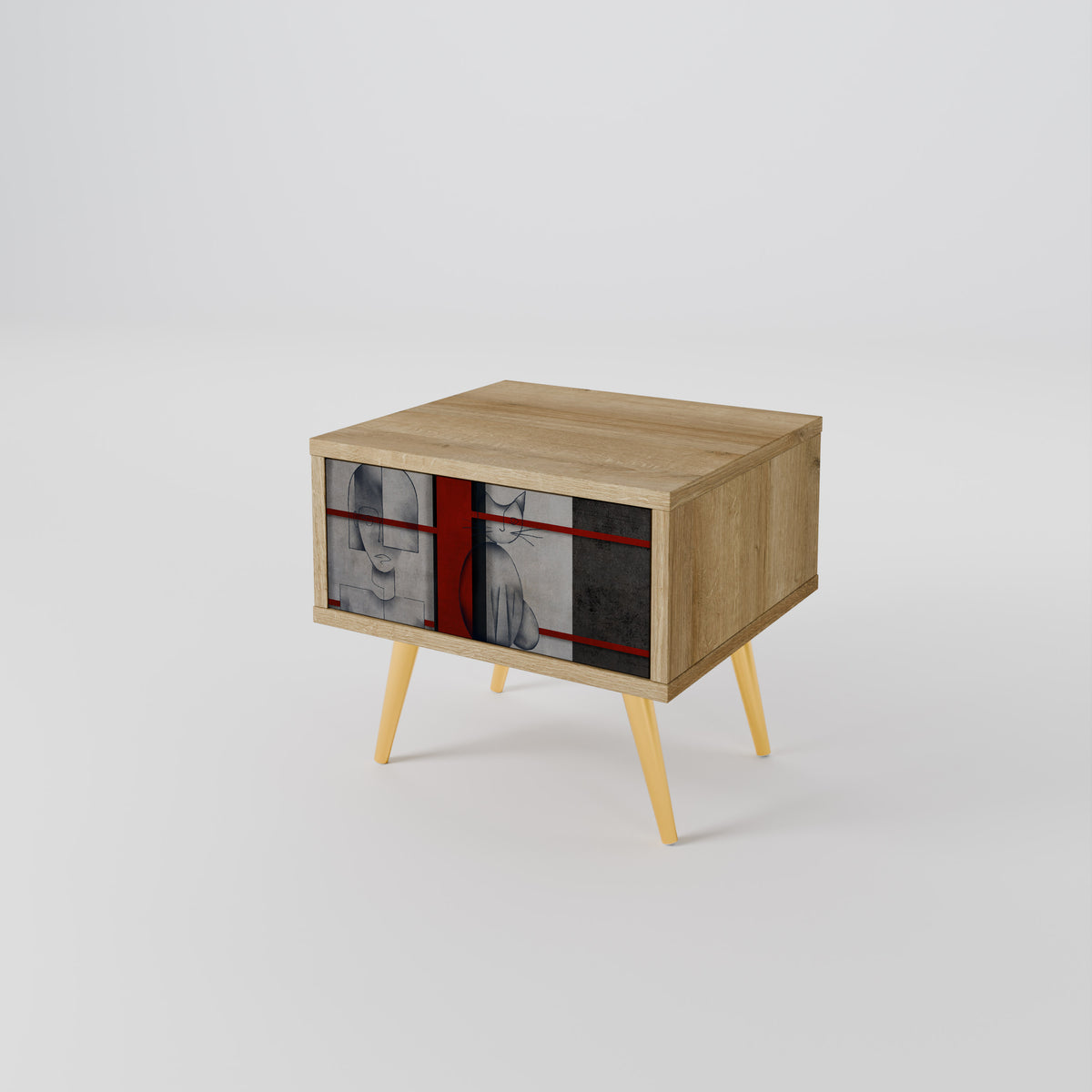 GRAY FIGURES Κομοδίνο με συρτάρι