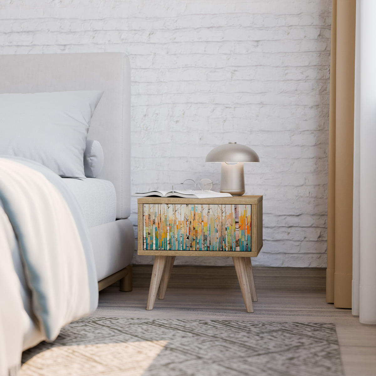 BIRCH KALEIDOSCOPE Κομοδίνο με συρτάρι