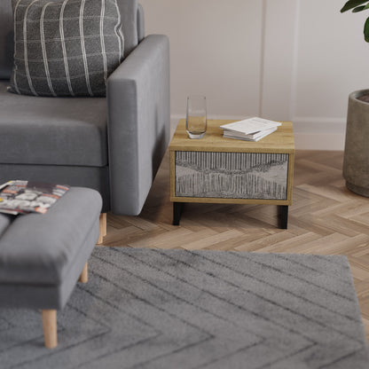 GRAIN LINES Nightstand in Oak Effect