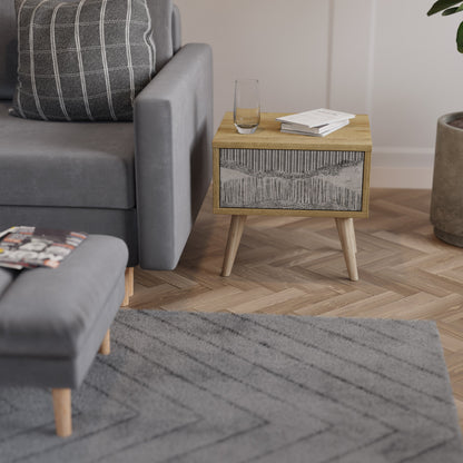 GRAIN LINES Nightstand in Oak Effect