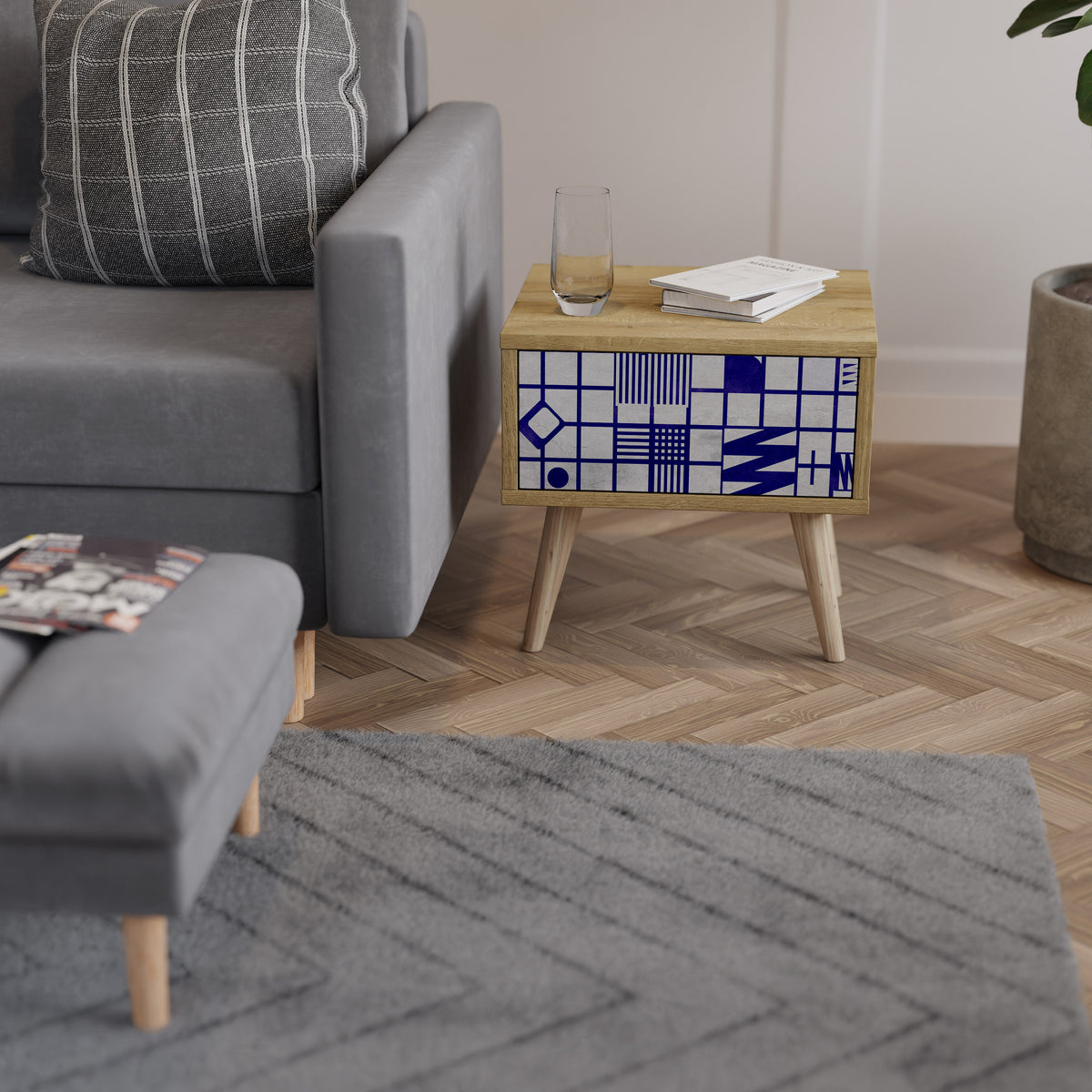 THE RIGHT PLACES Κομοδίνο με συρτάρι