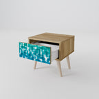 TURQUOISE RECTANGLES Nightstand
