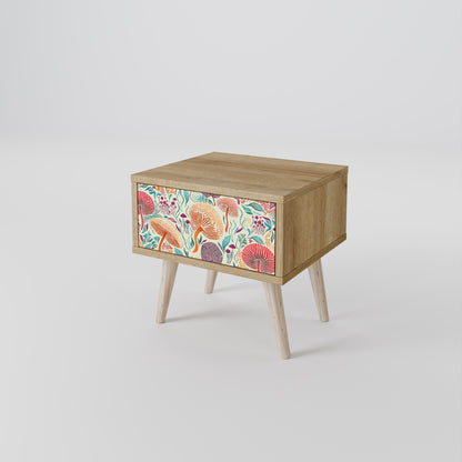 FUNGUS FANTASY Nightstand in Oak Effect