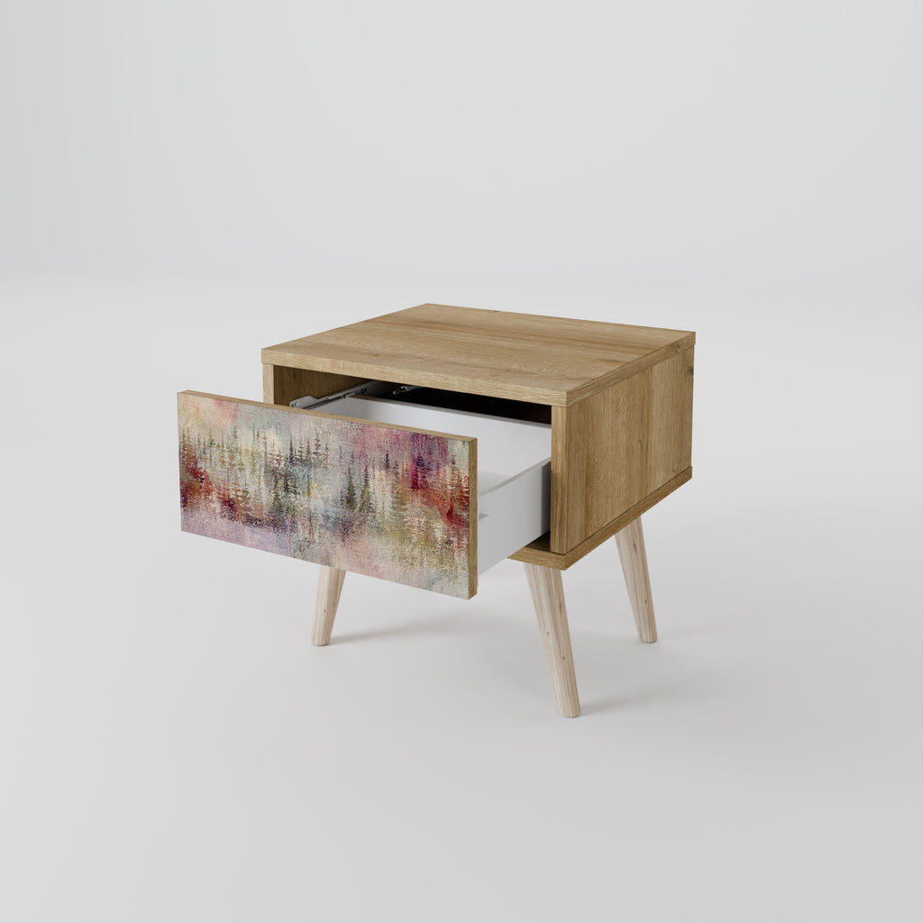 VEILED SUMMIT Nightstand with Drawer