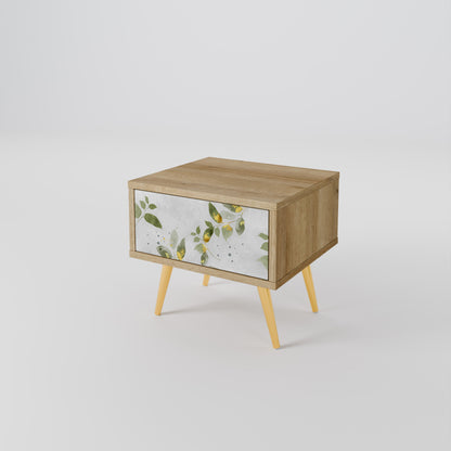 ELEGANT BOTANICS Nightstand in Oak Effect