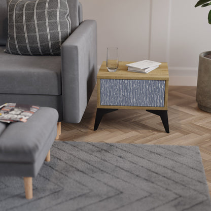 GRAPHITE RAIN Nightstand in Oak Effect