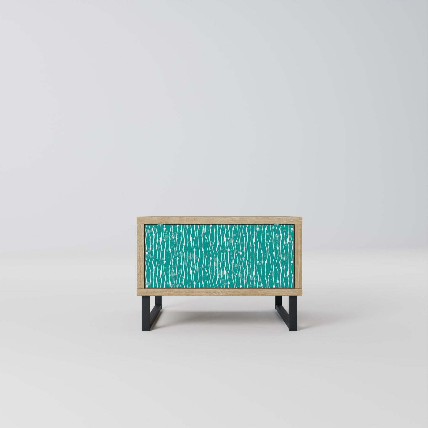 Table de chevet TURQUOISE RAIN effet chêne