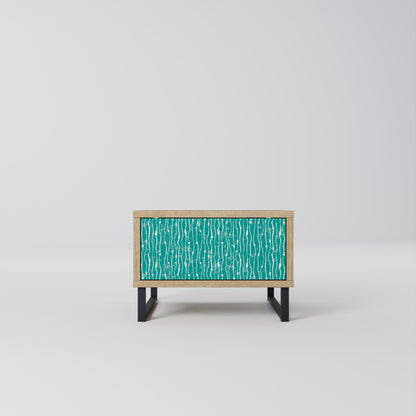 Table de chevet TURQUOISE RAIN effet chêne