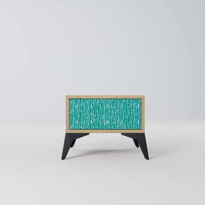 Table de chevet TURQUOISE RAIN effet chêne