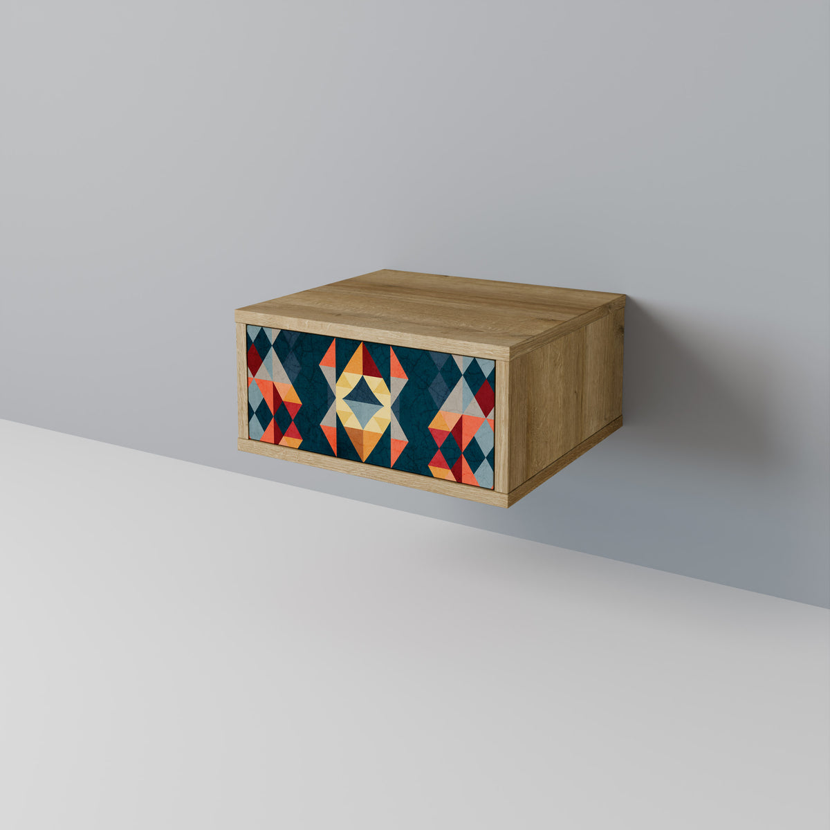 CRACKED ILLUSION Nightstand with Drawer