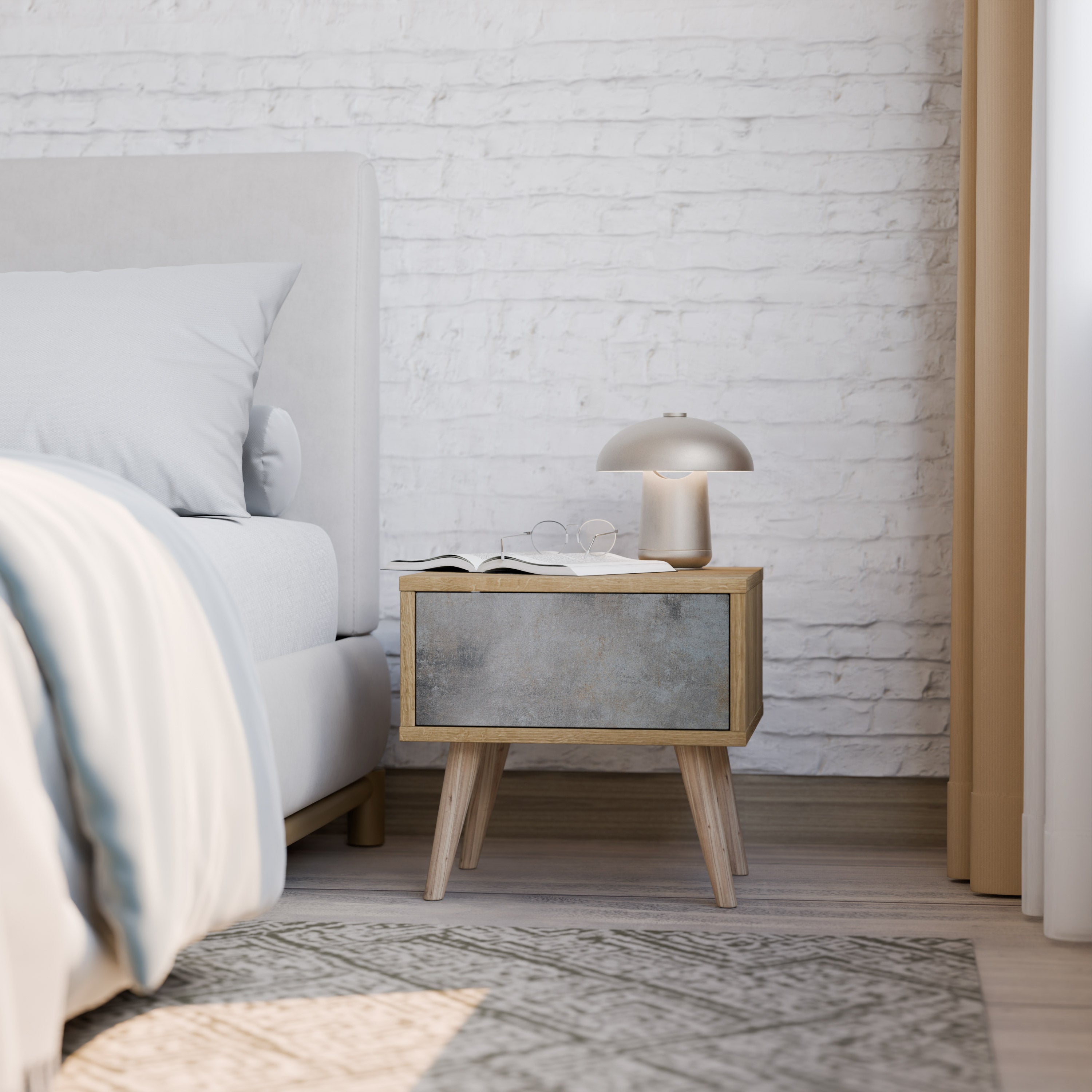 CONCRETE WALL Nightstand