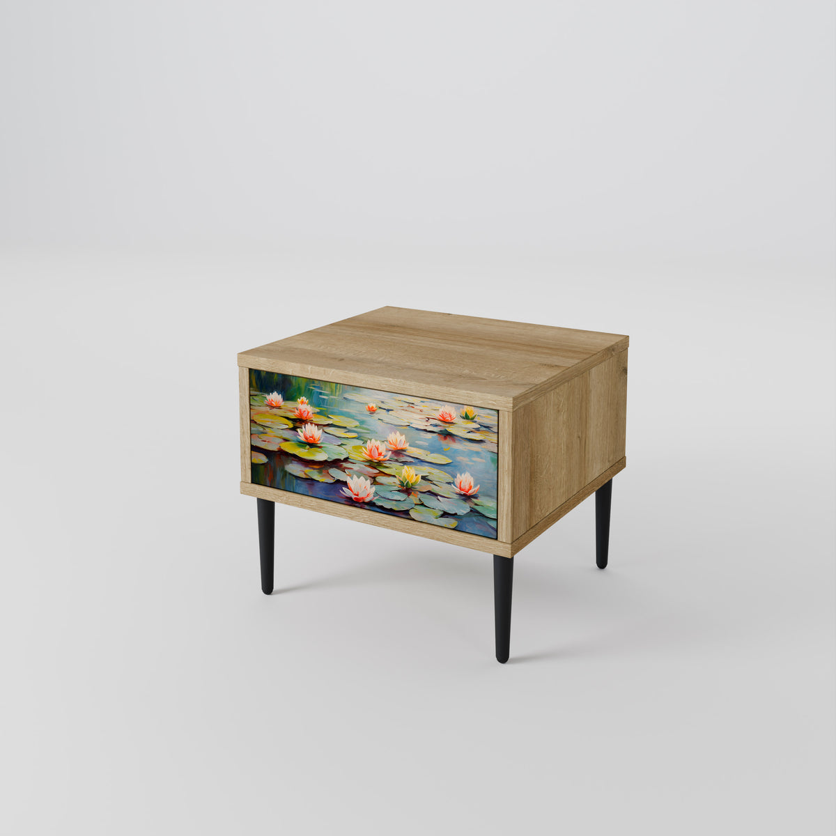 BLOOMING WATERS Nightstand with Drawer