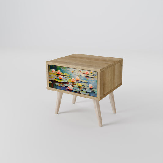 BLOOMING WATERS Nightstand with Drawer