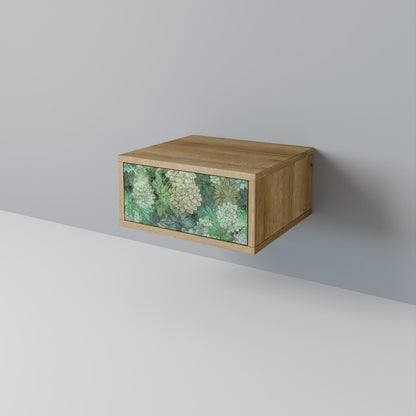SUCCULENT CLUSTER Nightstand with Drawer