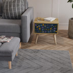 FLOWERS ON NAVY BLUE Sängbord 