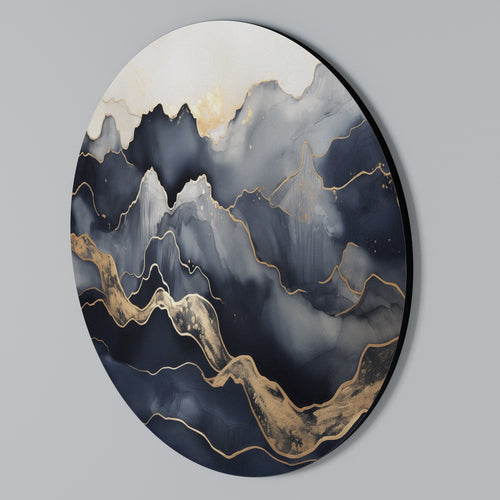 GOLDEN ALPINE BLISS Kulatá nástěnná dekorace