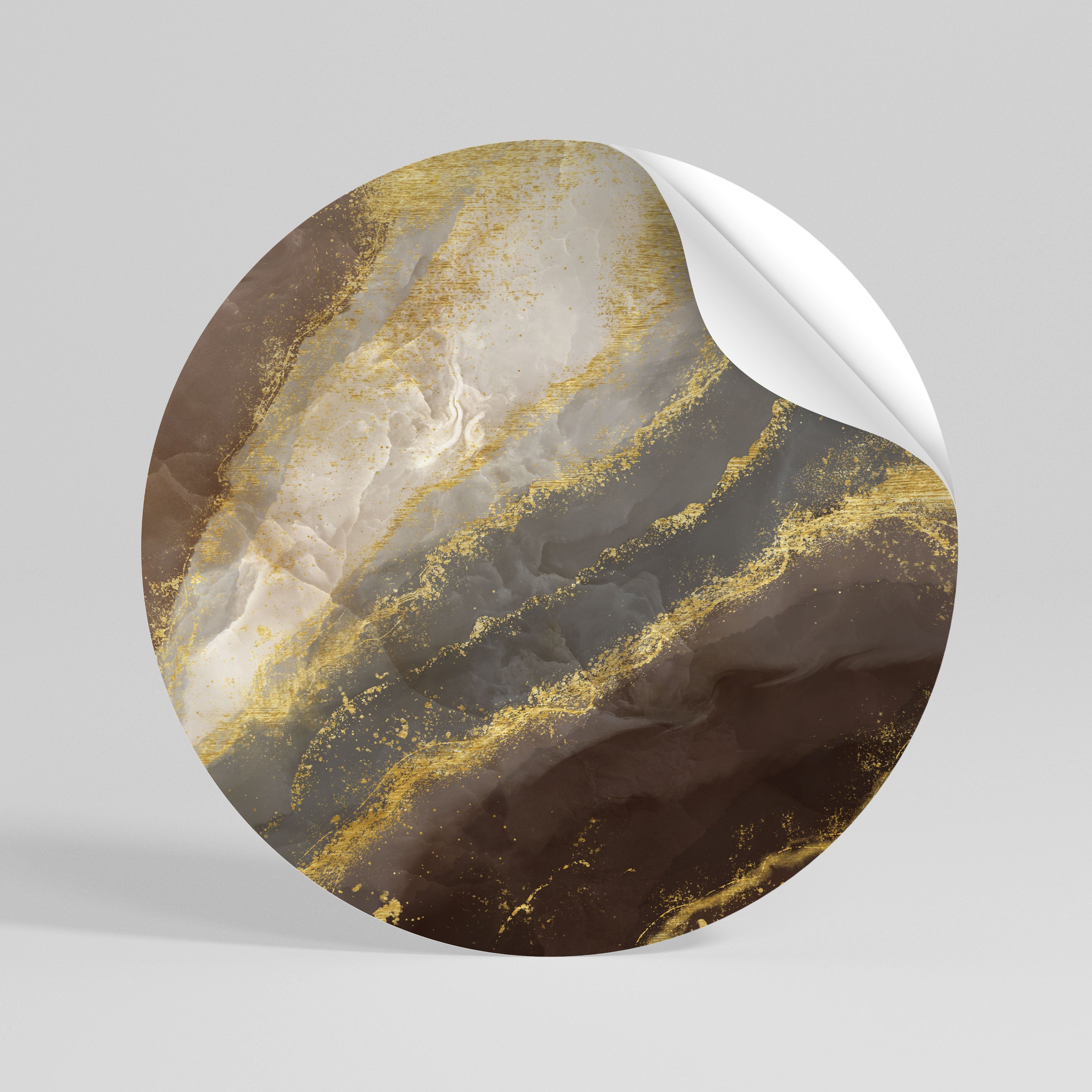 MARBLE MIRAGE Αυτοκόλλητη Αφίσα στρογγυλή