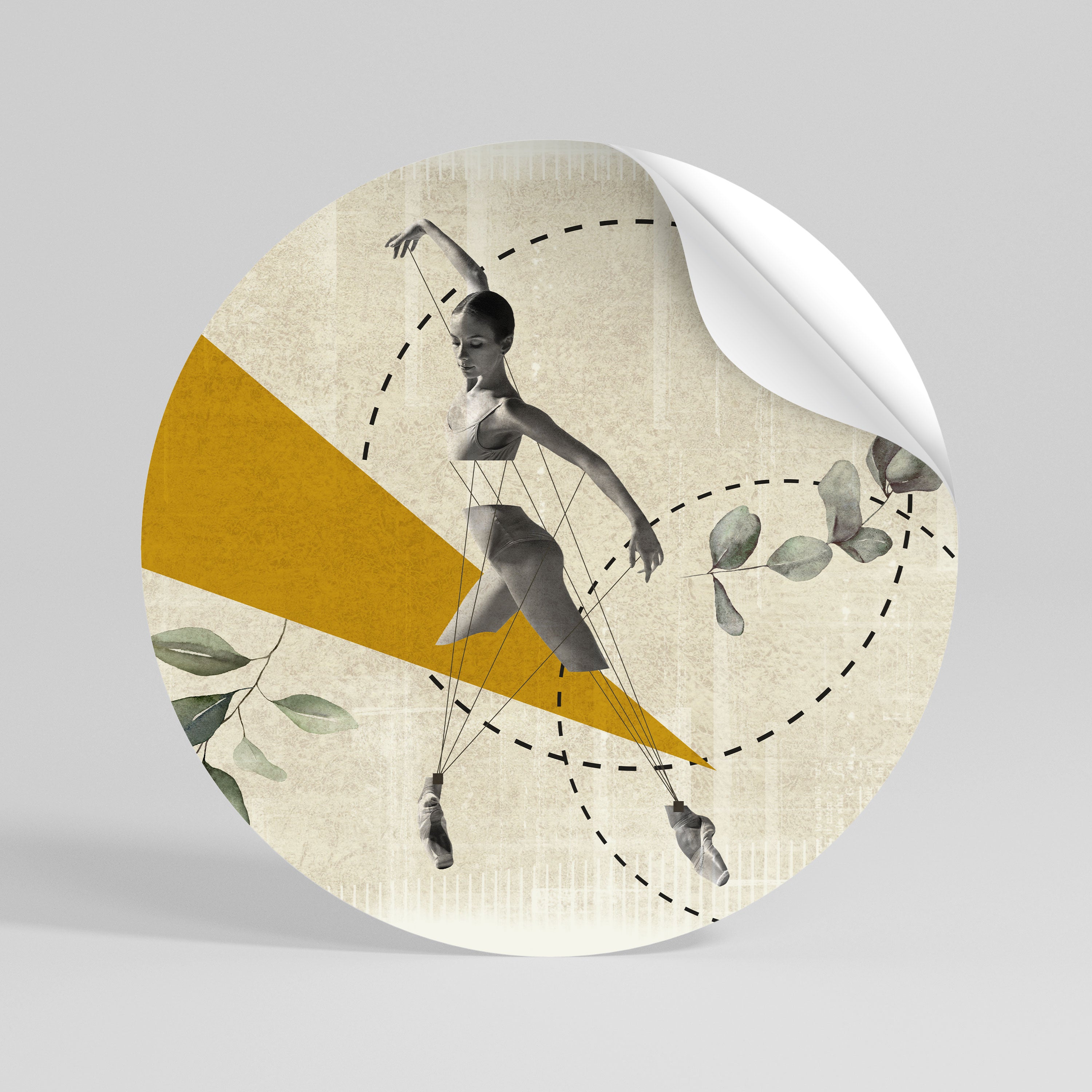 TRIANGLE MOVEMENT Αυτοκόλλητη Αφίσα στρογγυλή