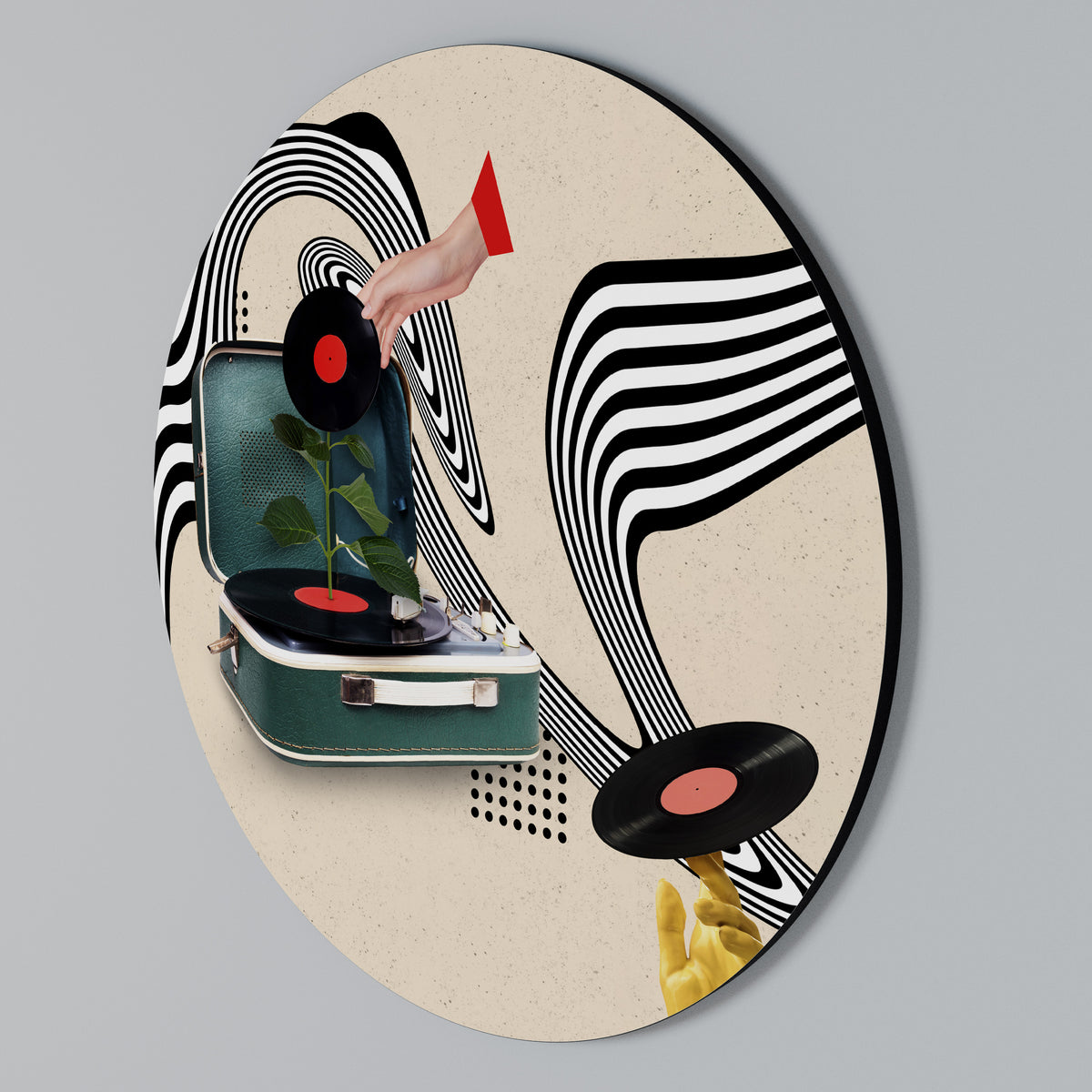 VINYL VARIATION Arte de Parede Redonda