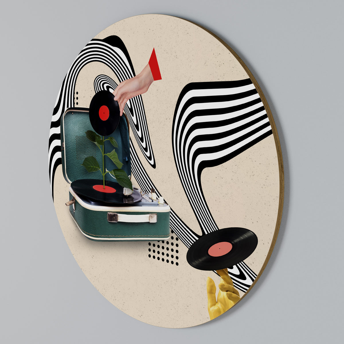 VINYL VARIATION Arte de Parede Redonda