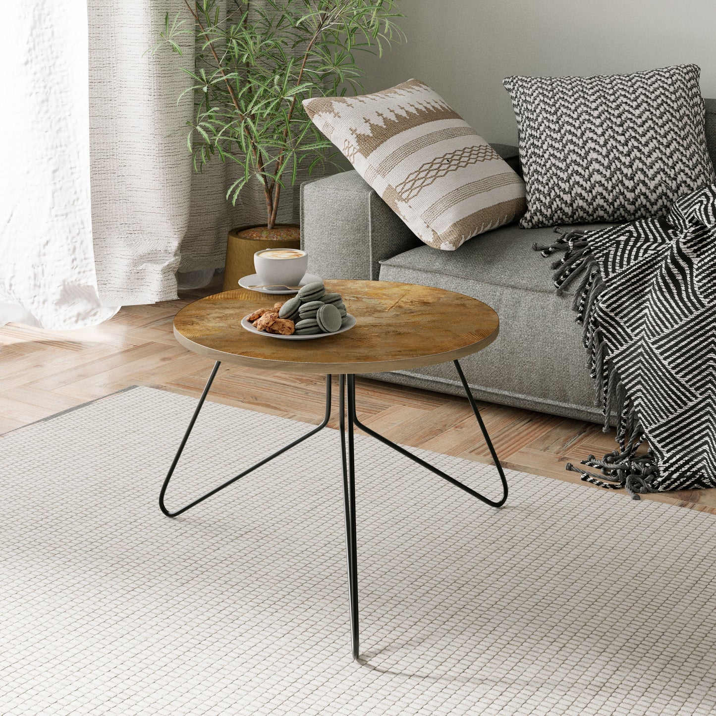 GILDED LEAF CASCADE Small Coffee Table